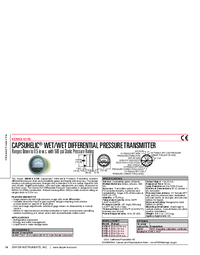 Thumbnail of document Data Sheet - 631B Capsuhelic® Wet/Wet Differential Pressure Transmitter